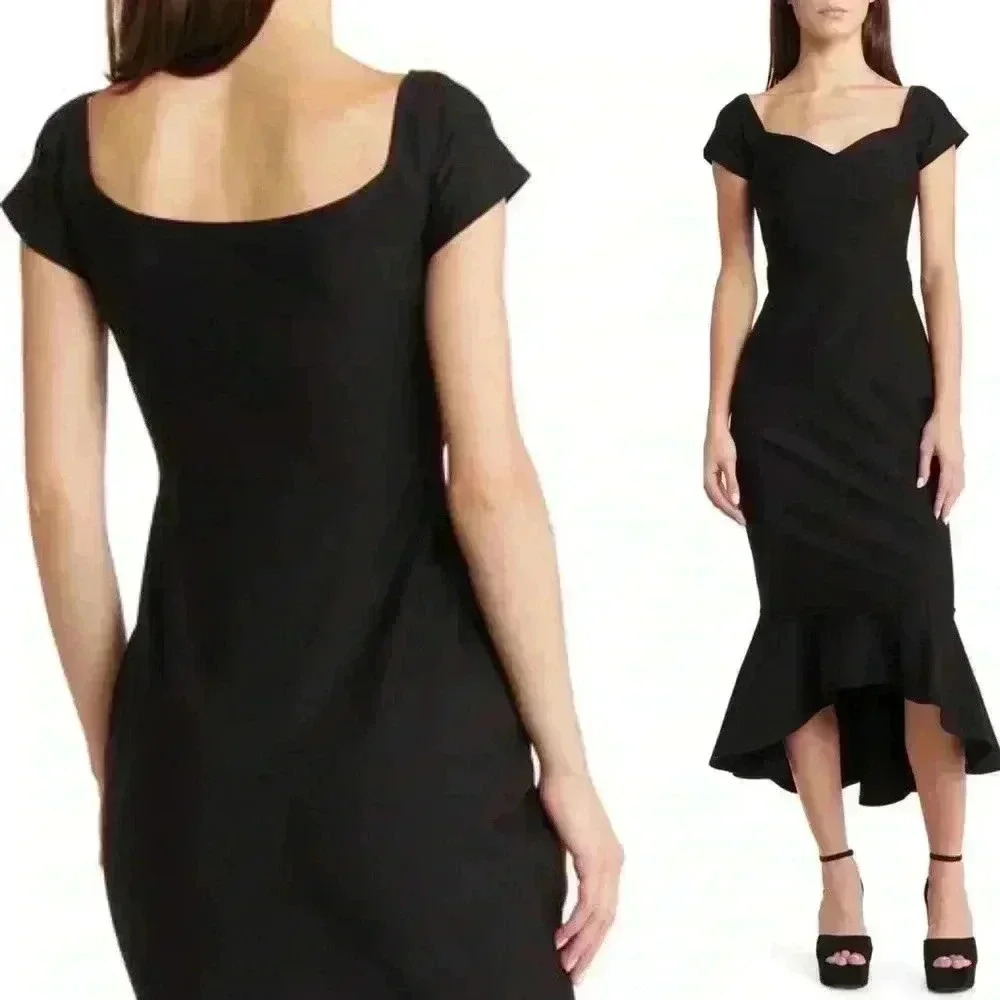 Lulu’s How Much I Care Off-The-Shoulder Dress, Black, size M, NWT